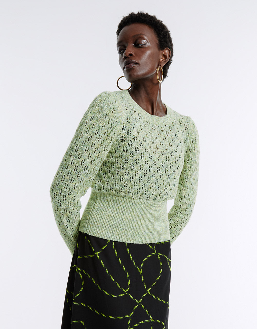 Pointelle Sweater