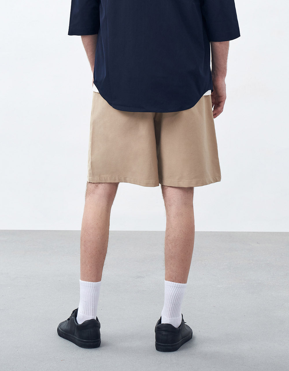 Elastic Waist Denim Shorts