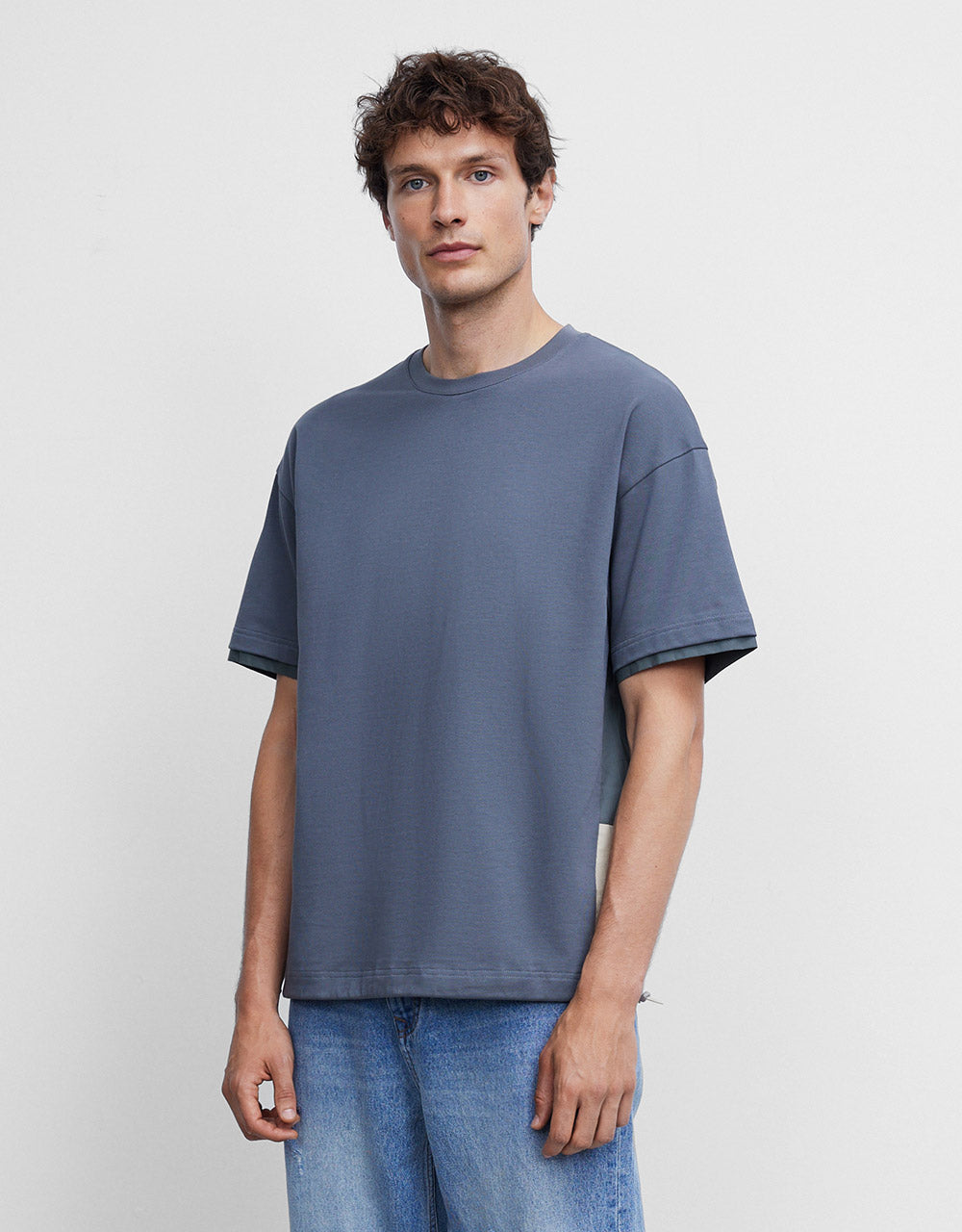 Combination Knit T-Shirt