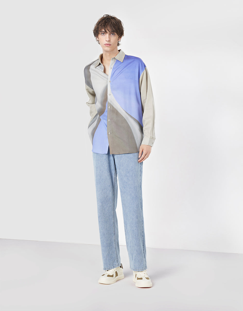 Colorblock Button Up Shirt