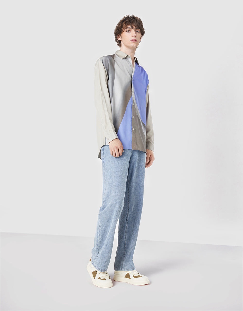 Colorblock Button Up Shirt