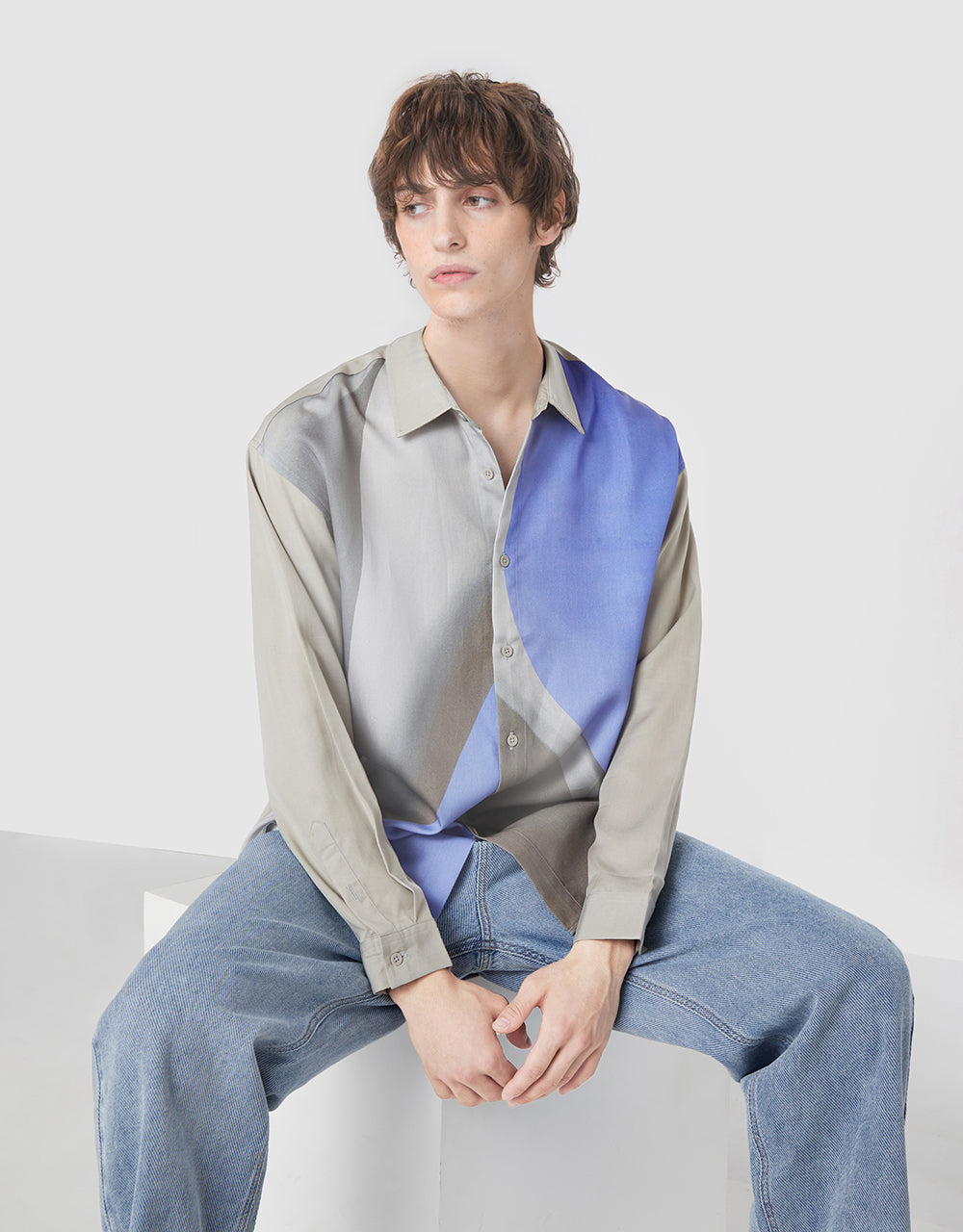 Colorblock Button Up Shirt