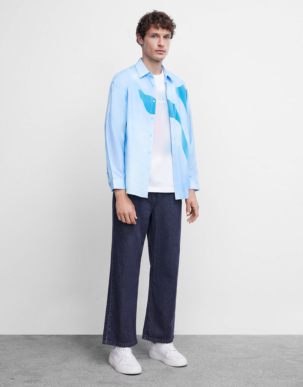 Printed Button Up Shirt