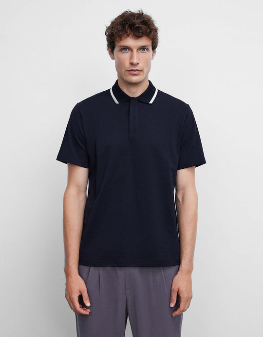 Contrast Trim Polo Shirt