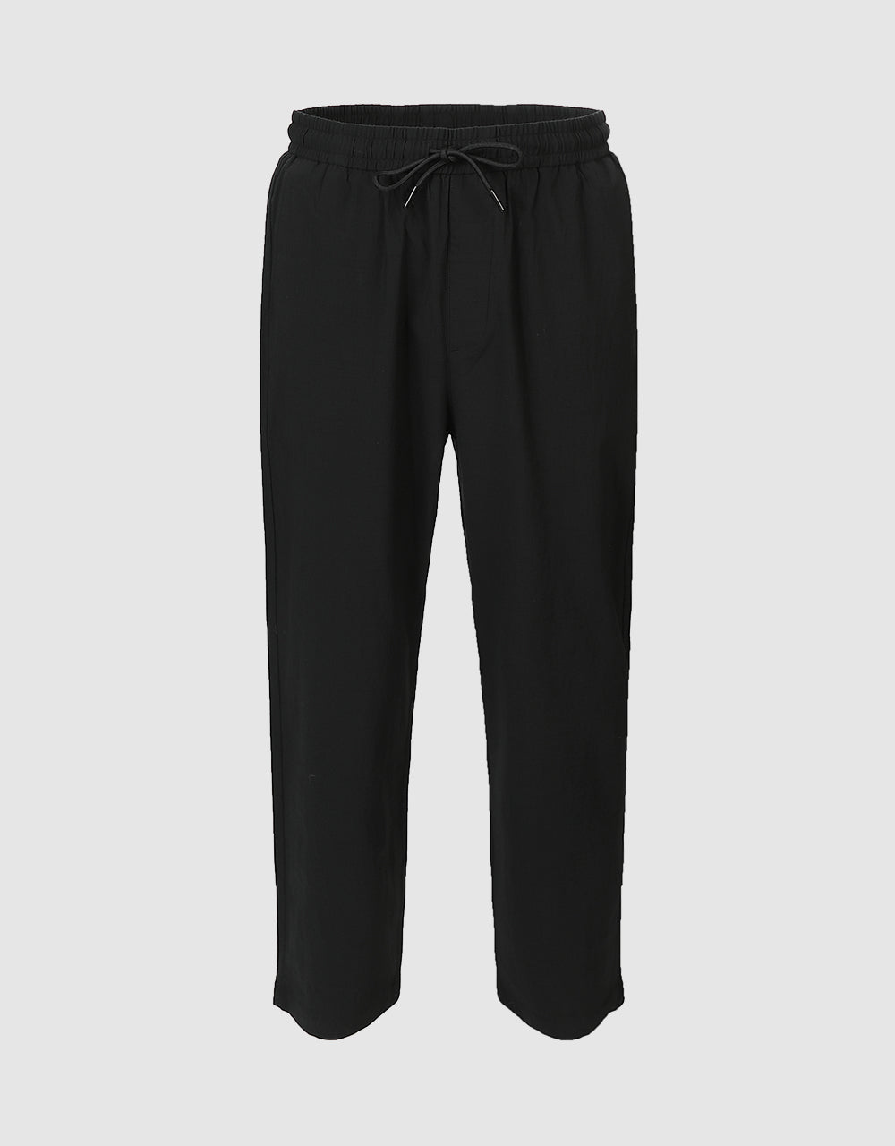 Elastic Waist Straight Pants