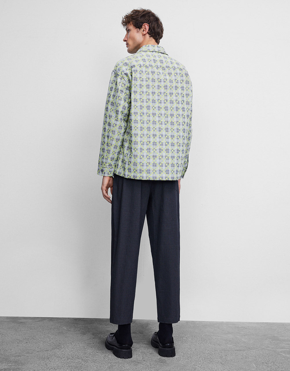 Elastic Waist Straight Pants