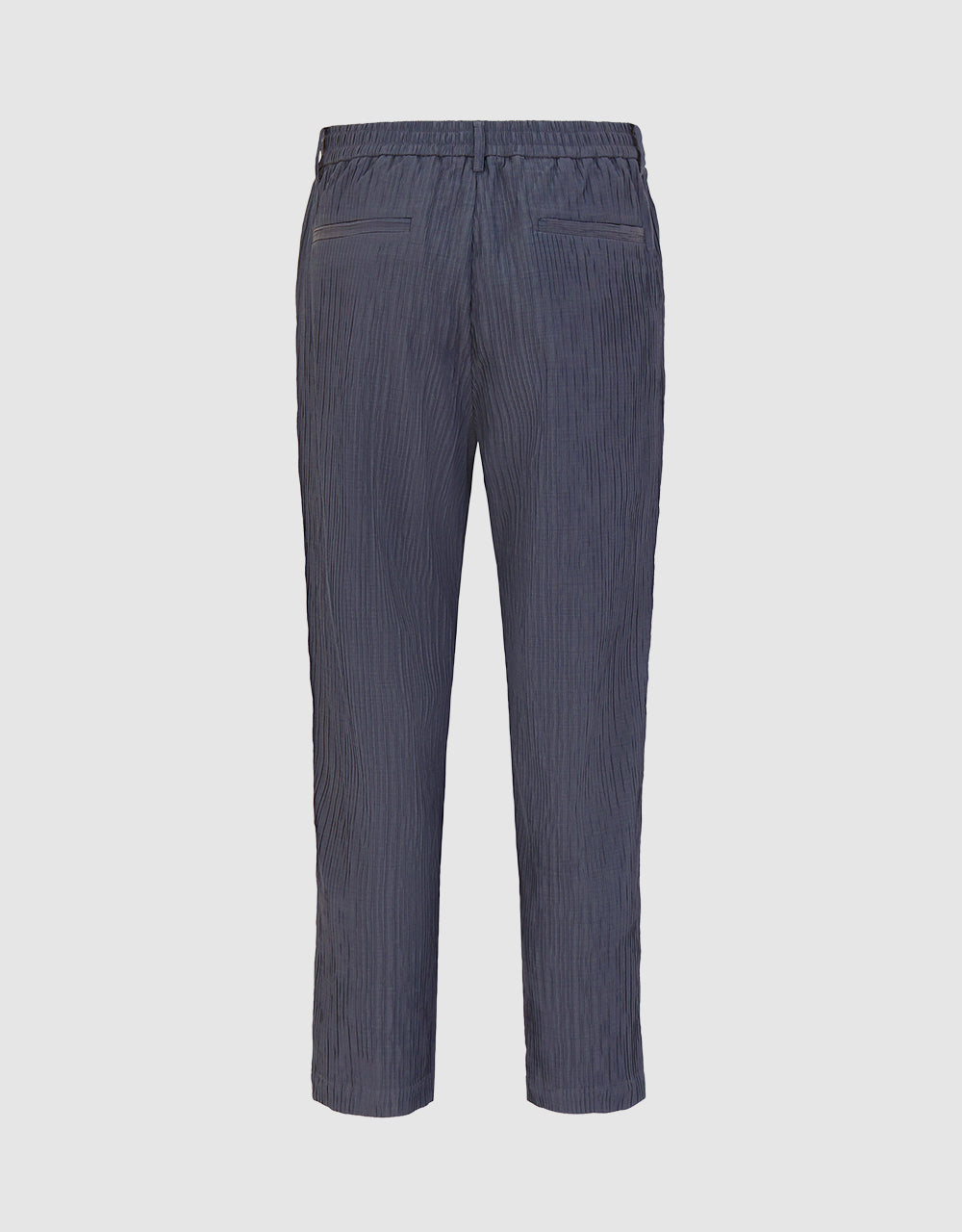 Textured Pleated Straight Pants