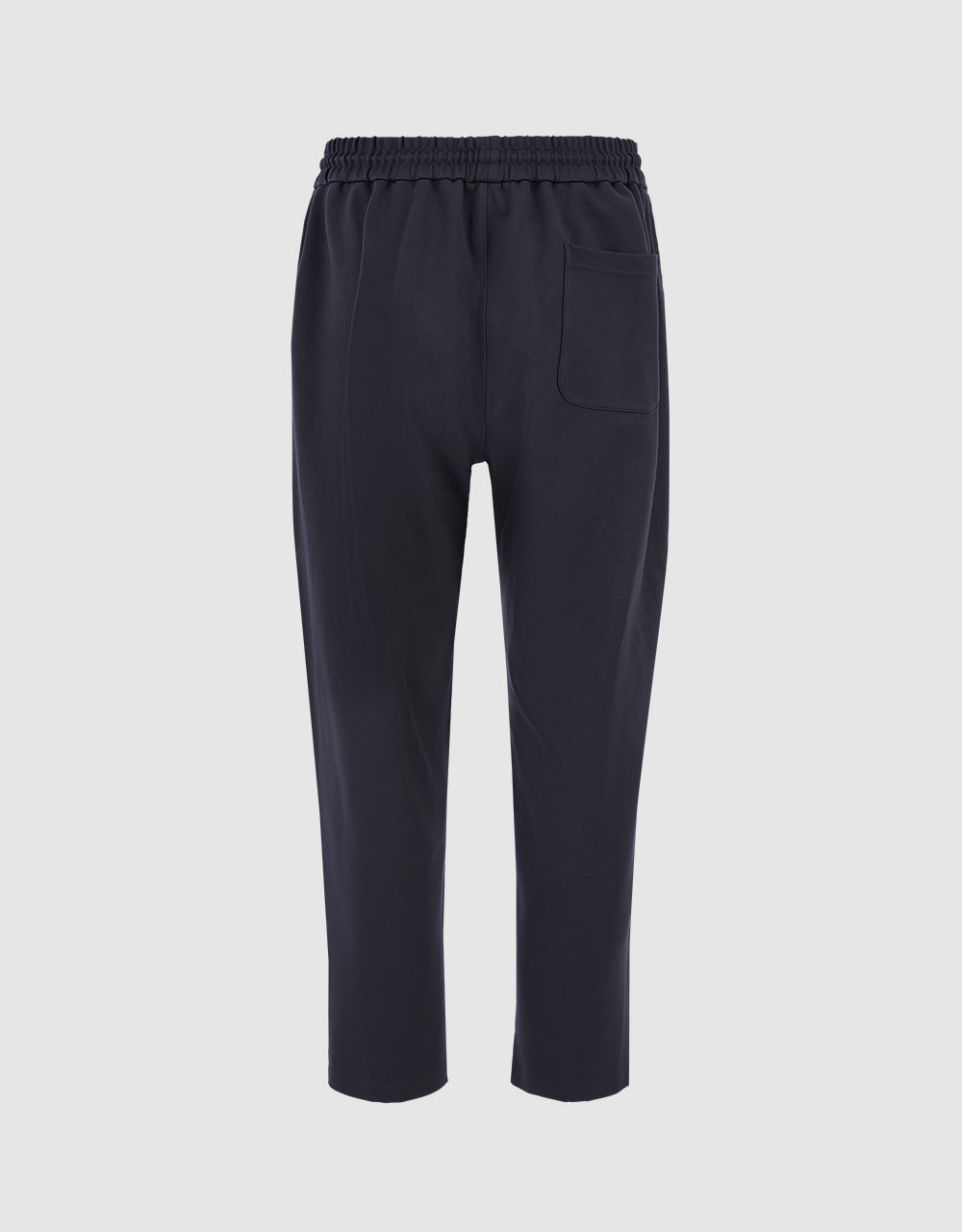 Elastic Waist Straight Pants