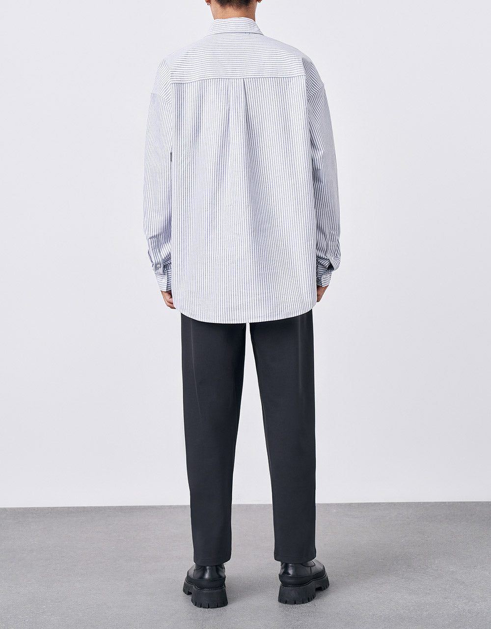 Elastic Waist Straight Pants