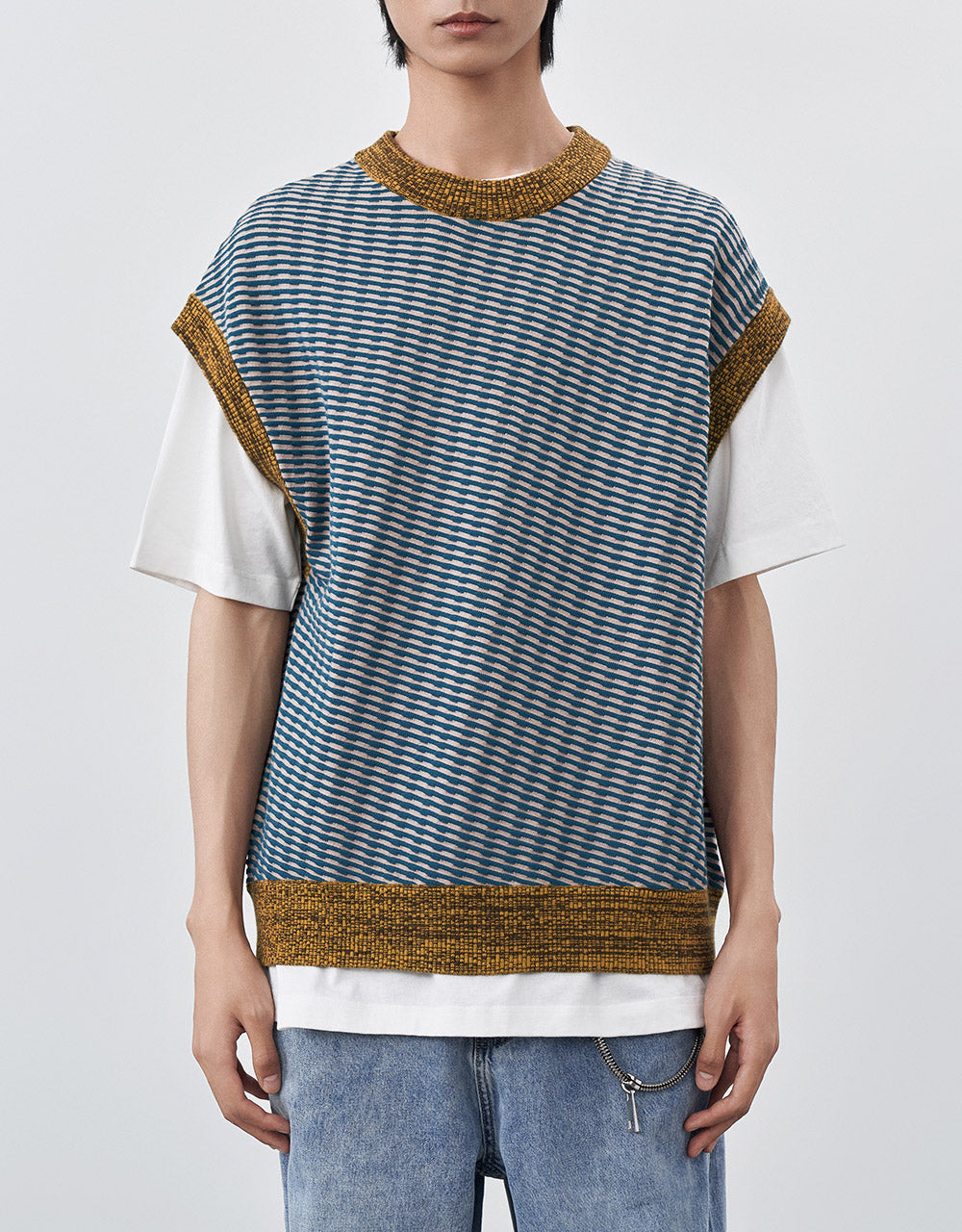Contrast Color Sweater Vest