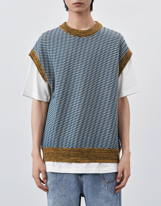 Contrast Color Sweater Vest