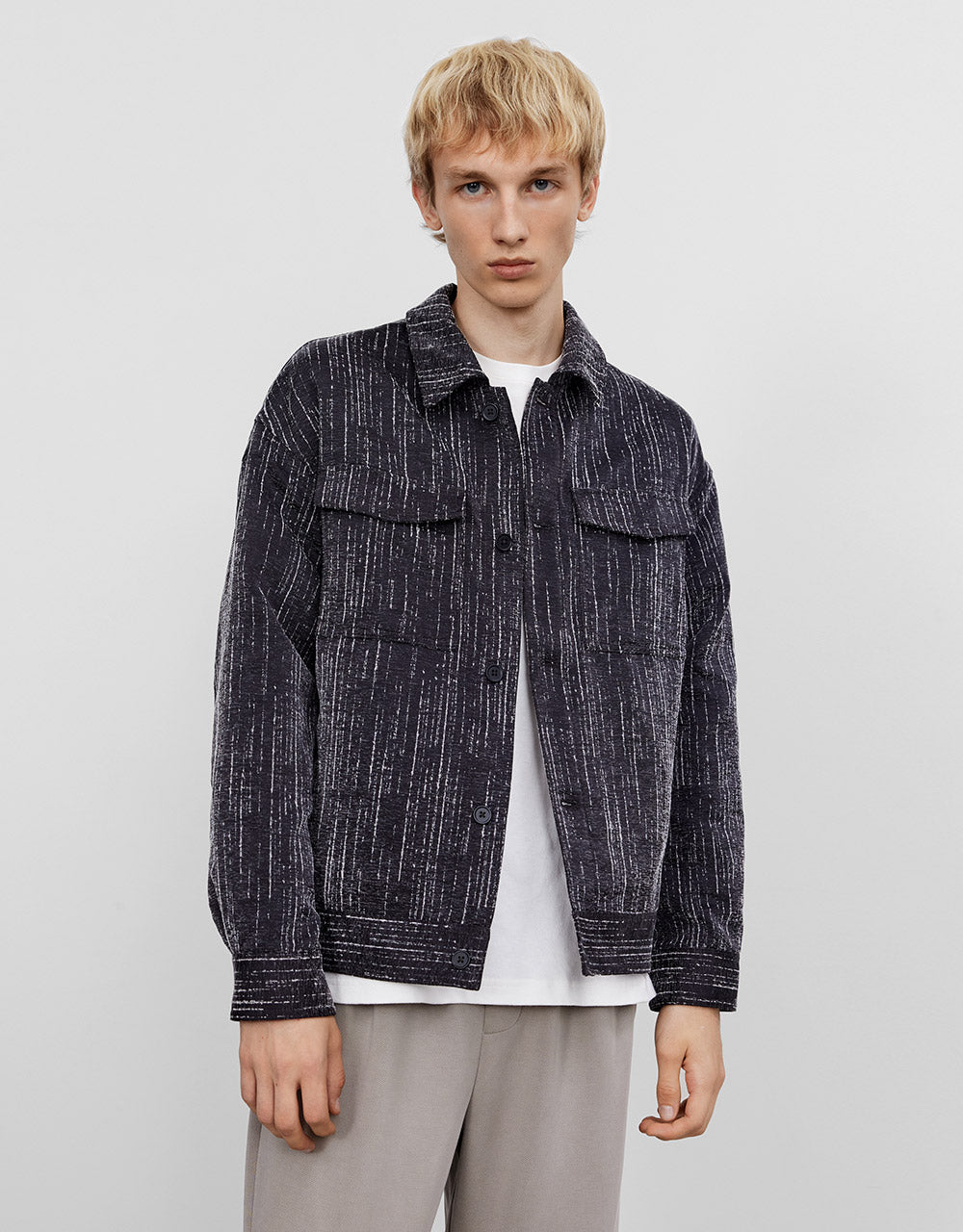 Printed Button Jacket