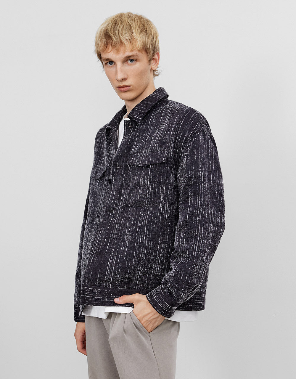 Printed Button Jacket