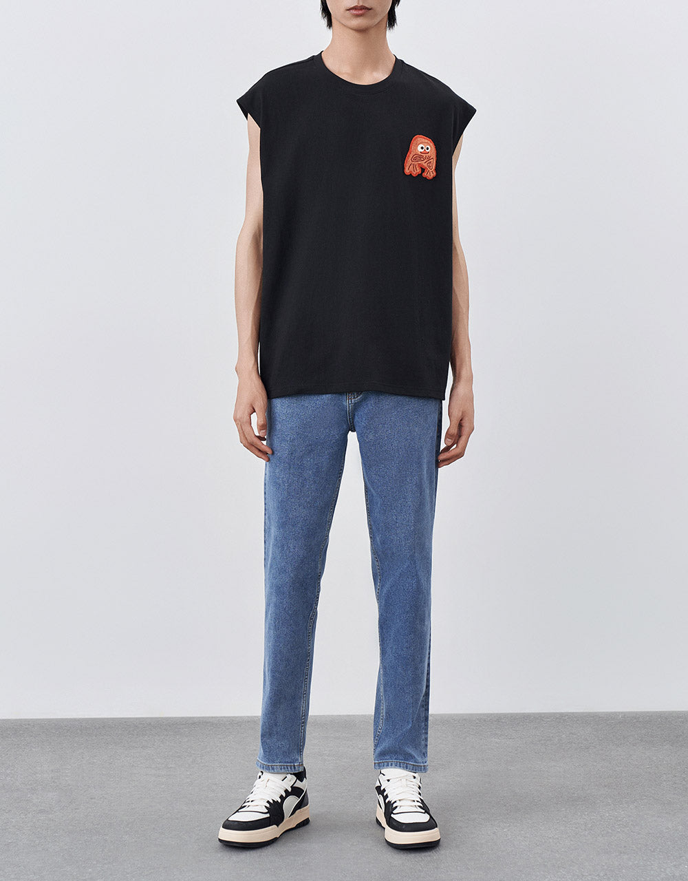 Mid Waist Straight Jeans