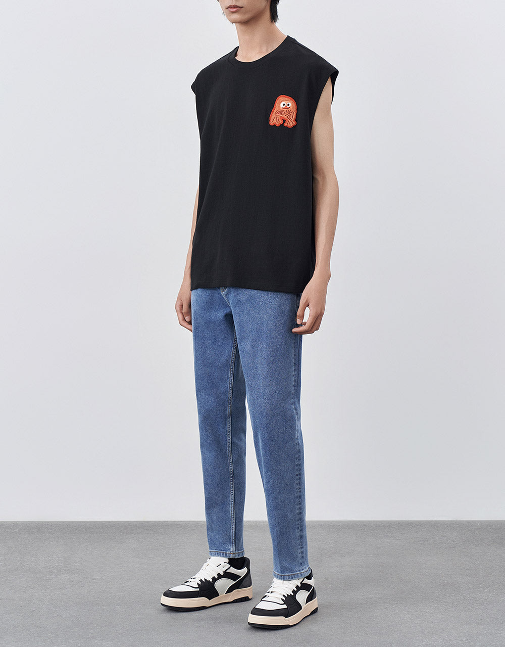 Mid Waist Straight Jeans