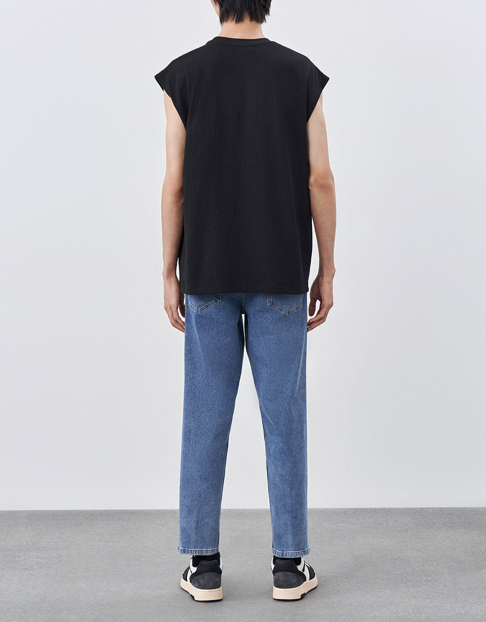 Mid Waist Straight Jeans