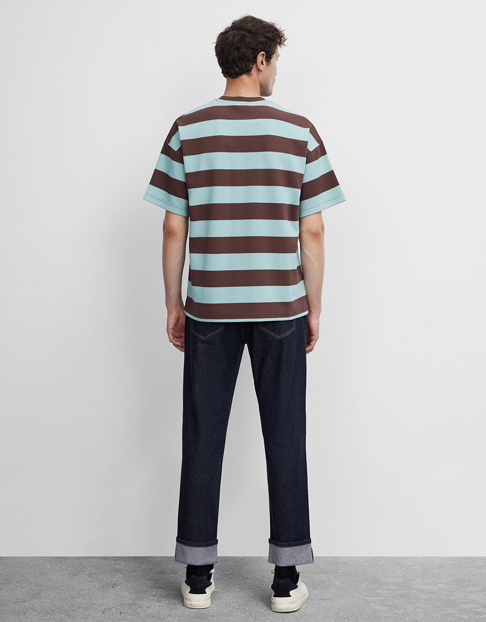 Roll Up Hem Straight Jeans