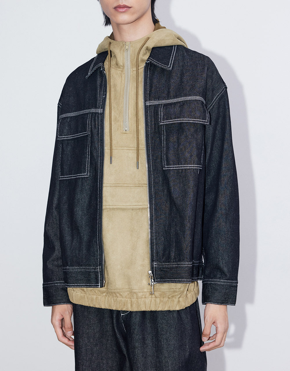 Zip Up Denim Jacket