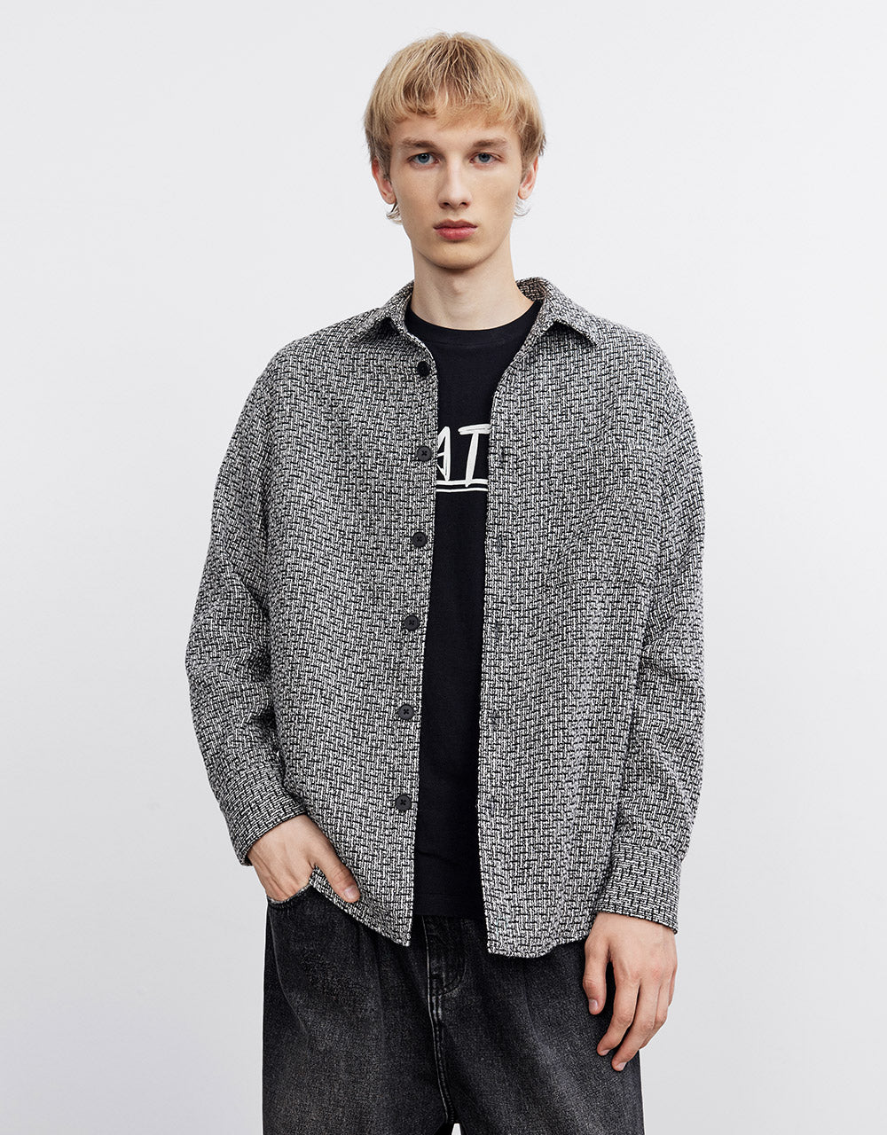 Patch Pocket Printed Shirt