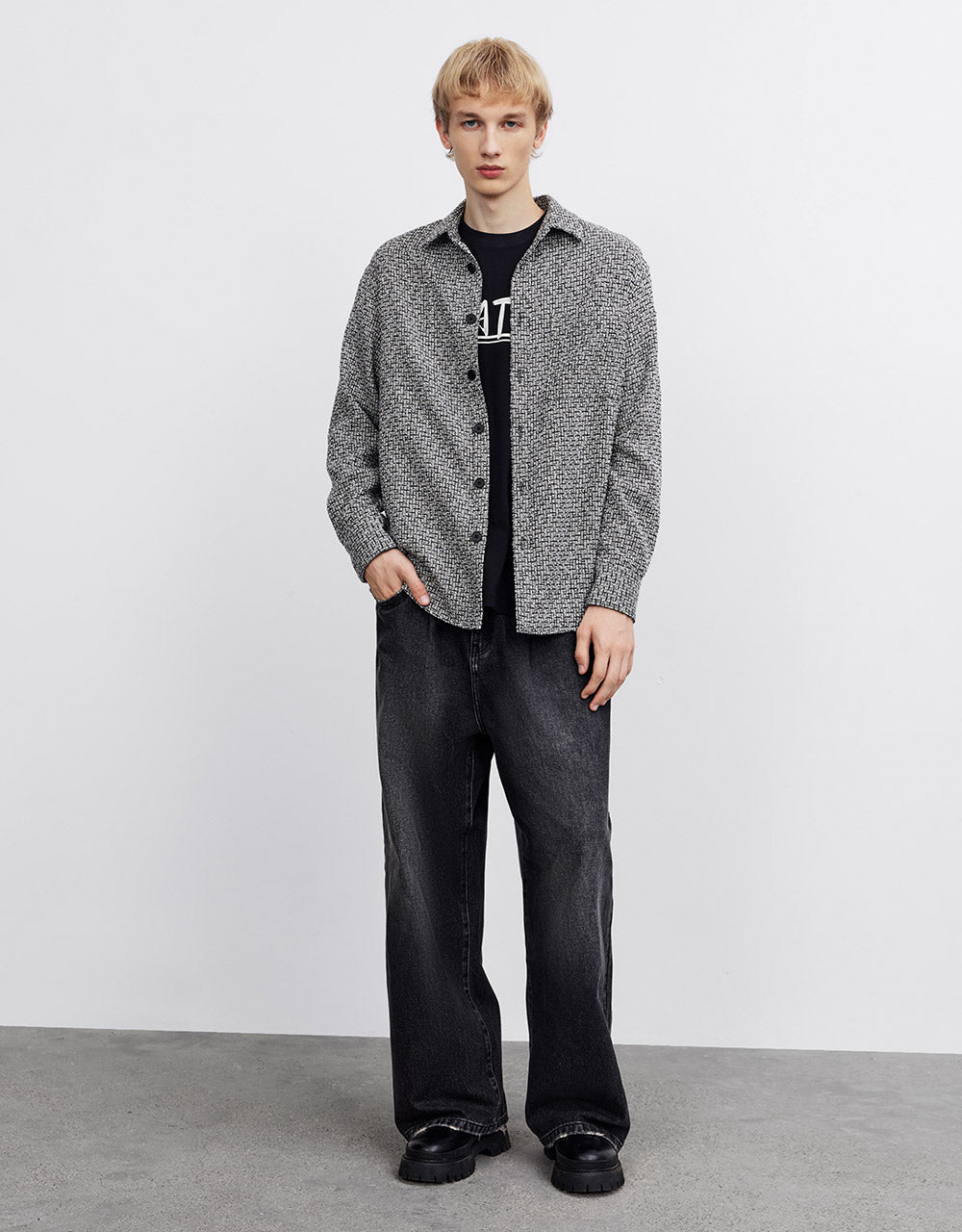 Patch Pocket Printed Shirt