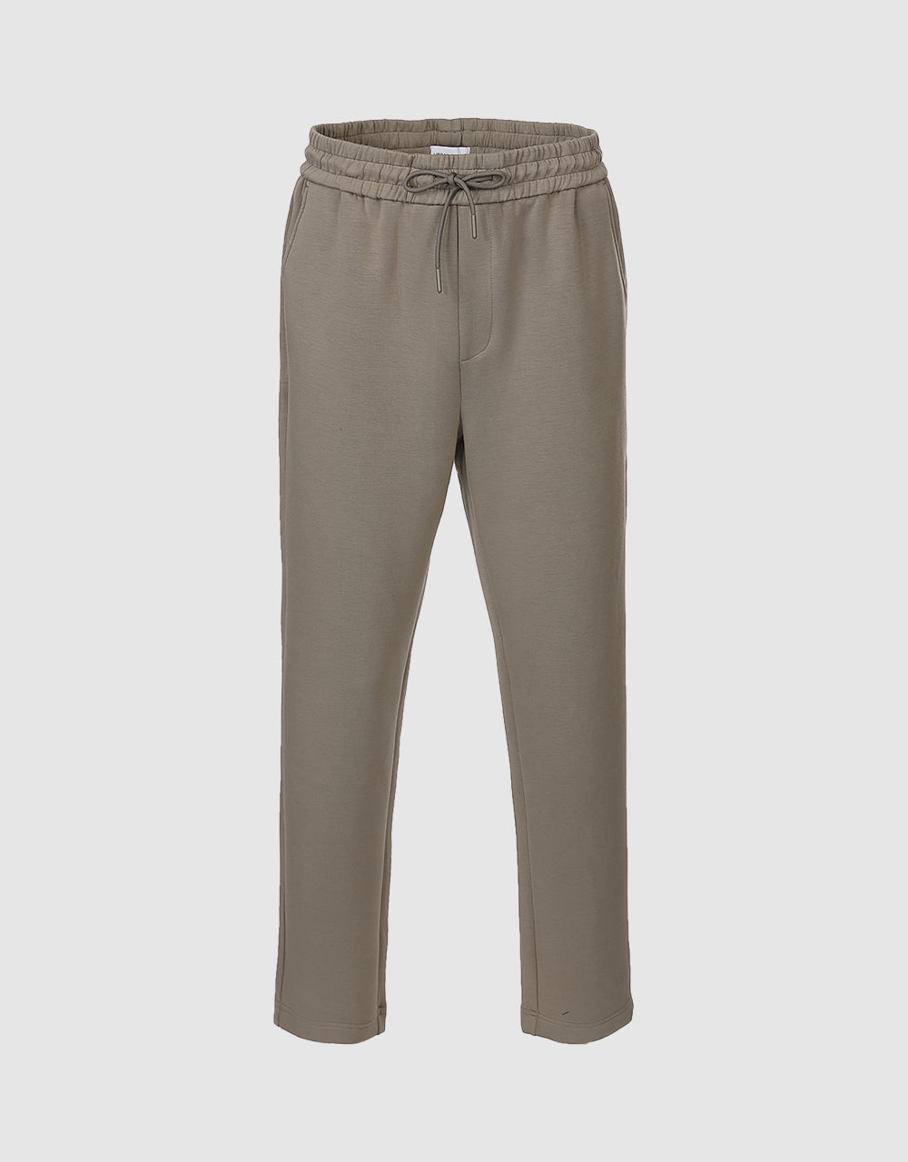 Elastic Waist Straight Pants