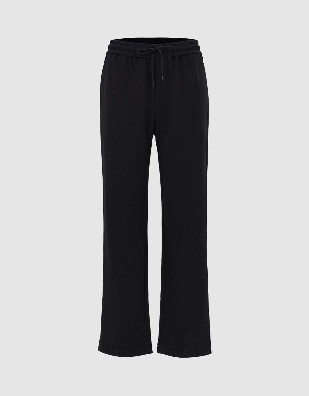 Elastic Waist Straight Pants