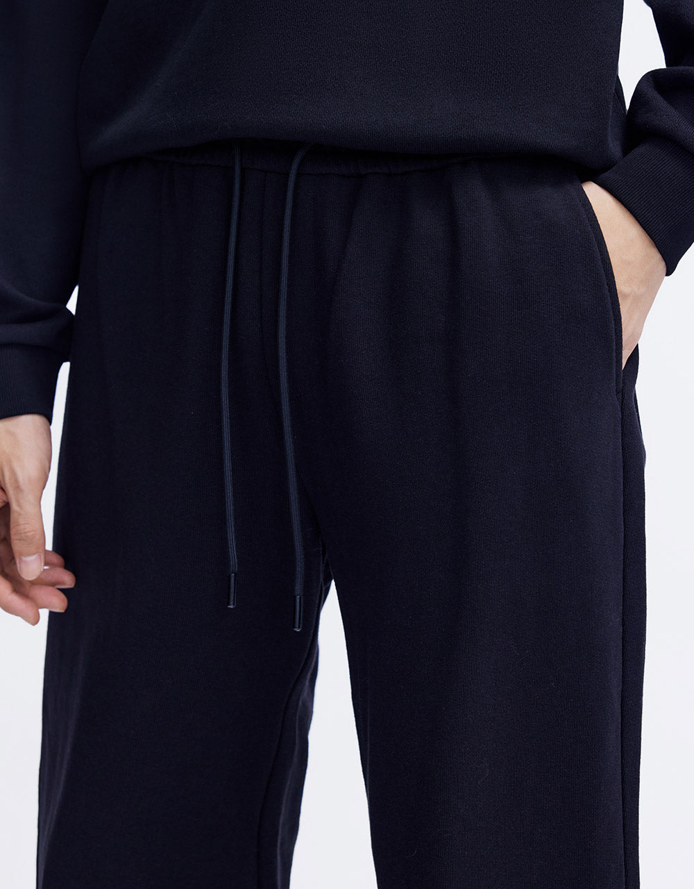 Elastic Waist Straight Pants
