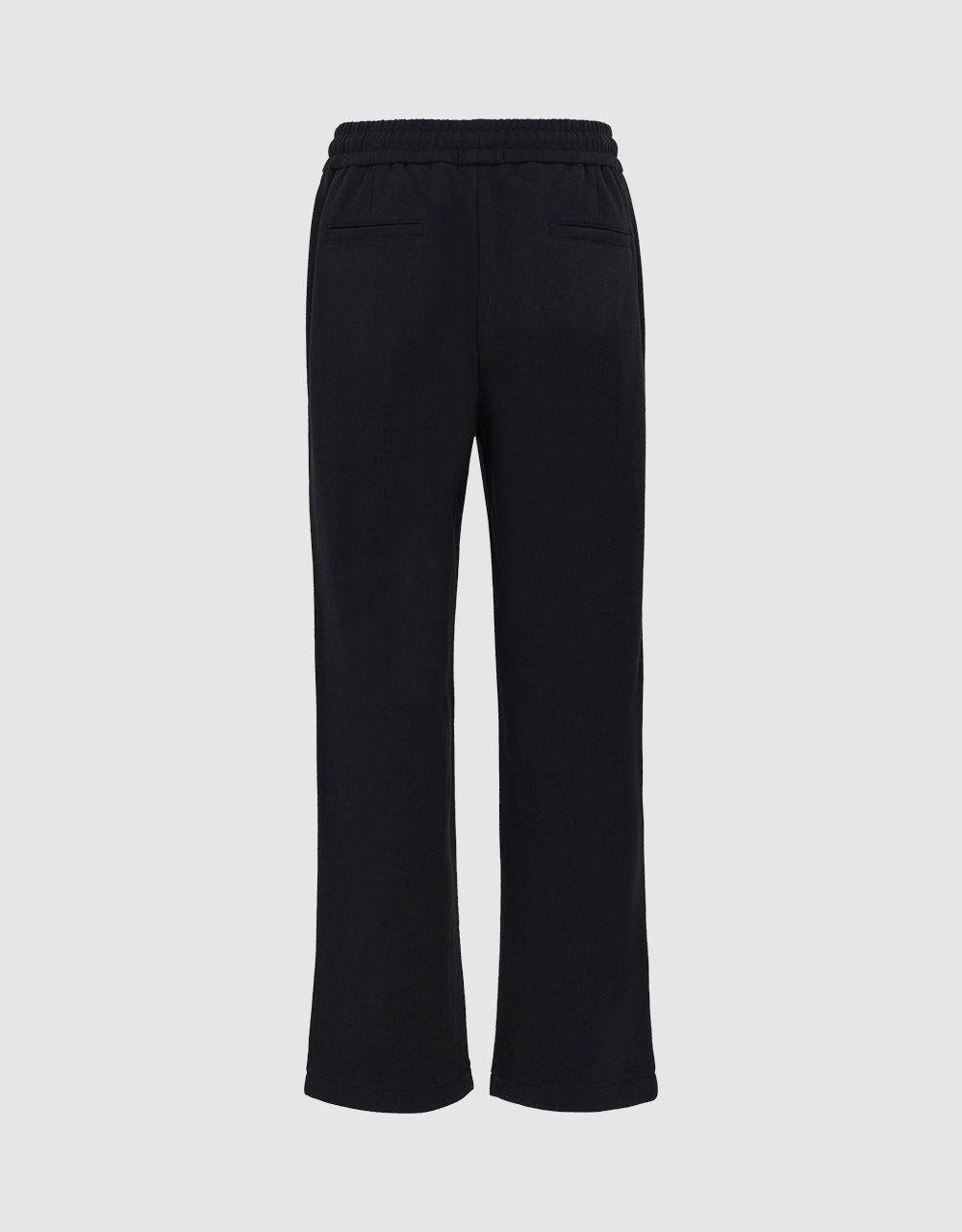 Elastic Waist Straight Pants
