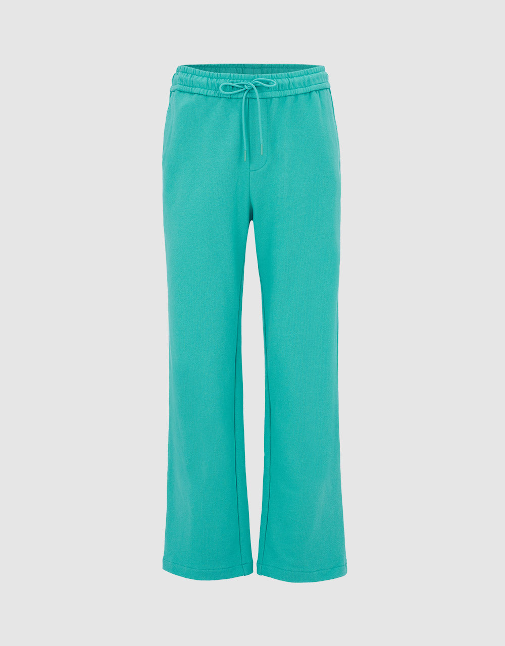 Elastic Waist Straight Pants