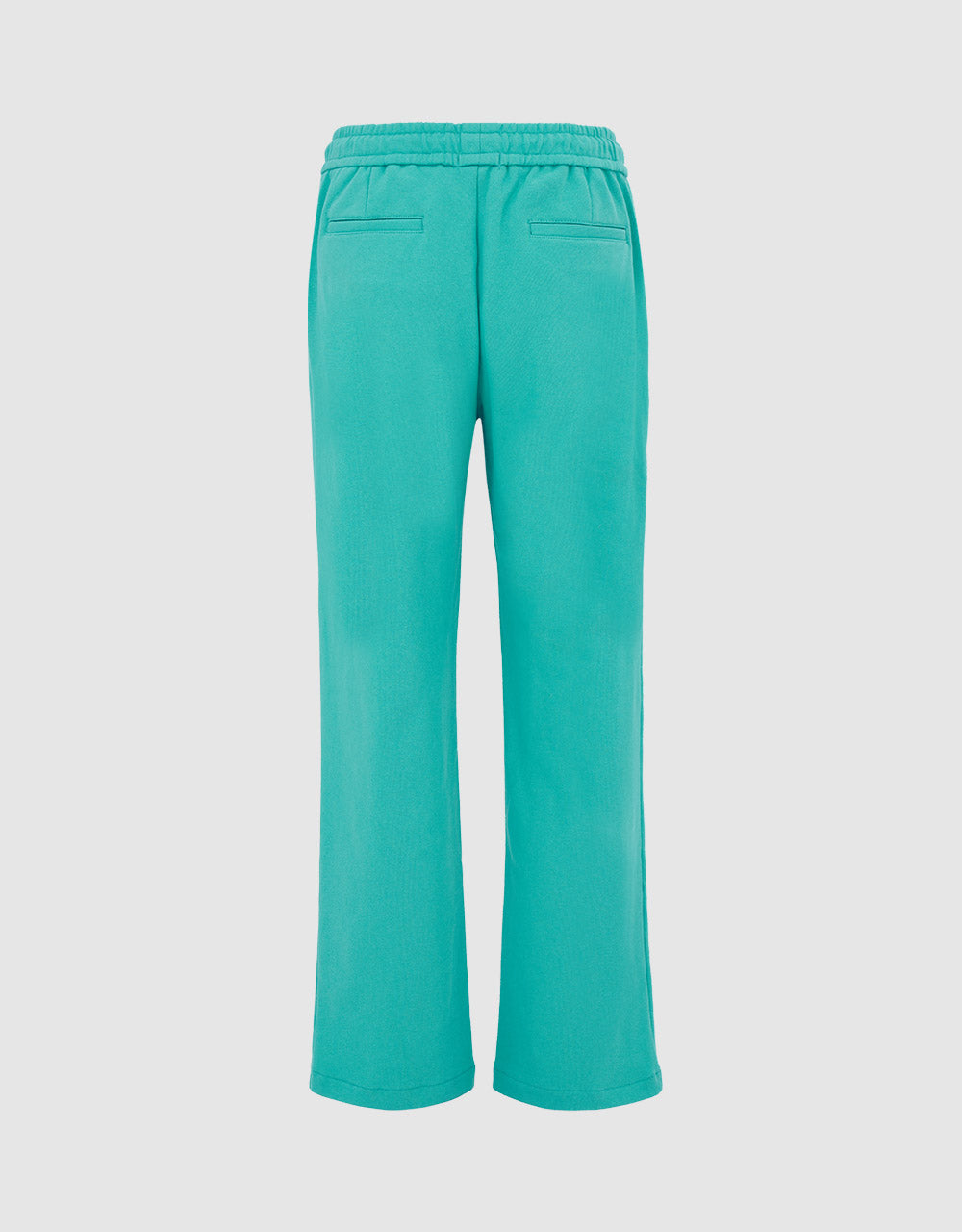 Elastic Waist Straight Pants