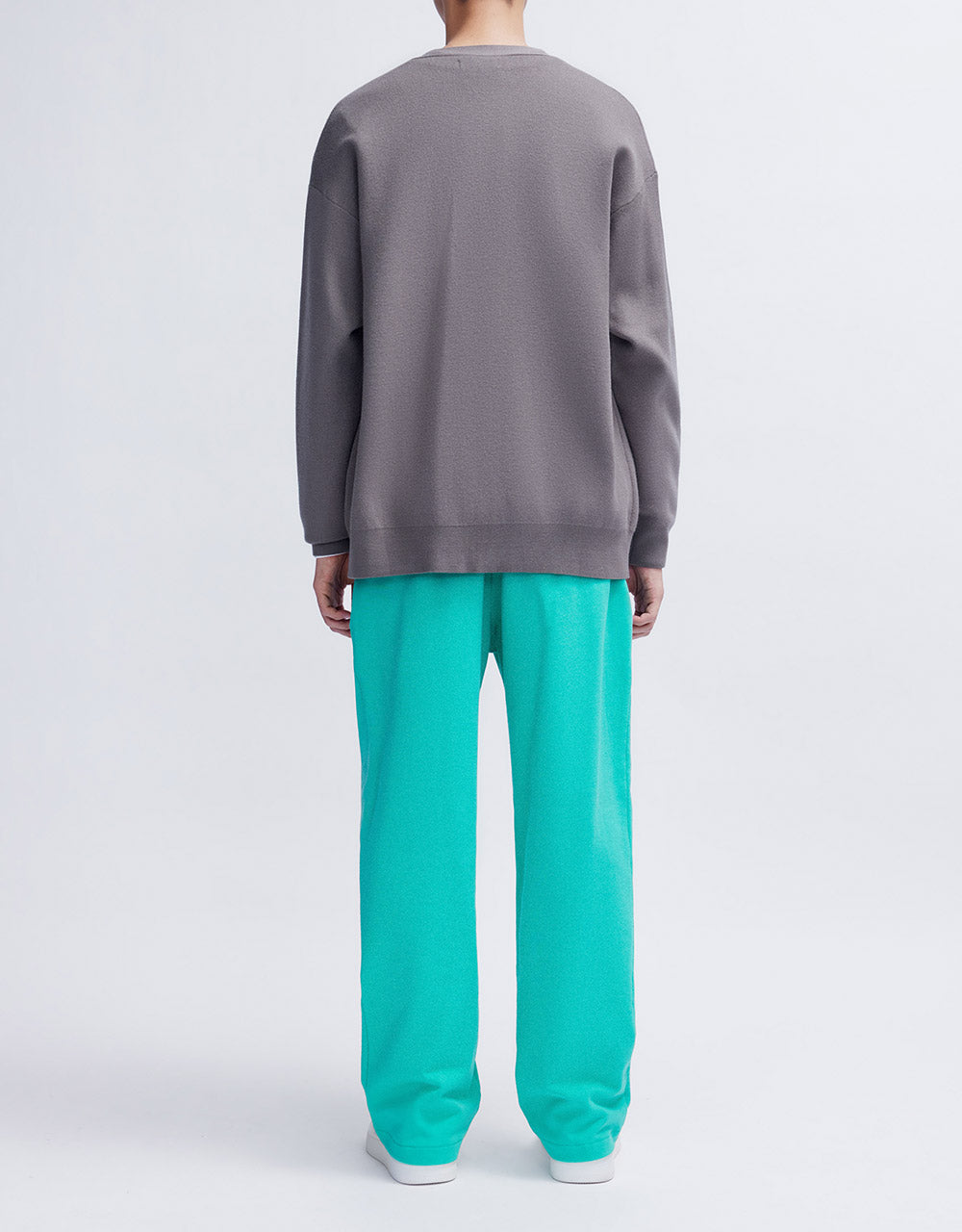 Elastic Waist Straight Pants