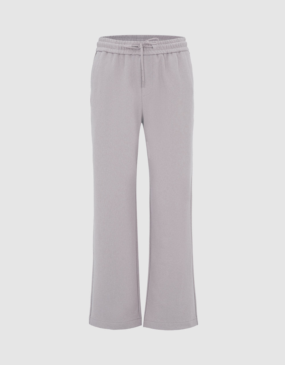 Elastic Waist Straight Pants