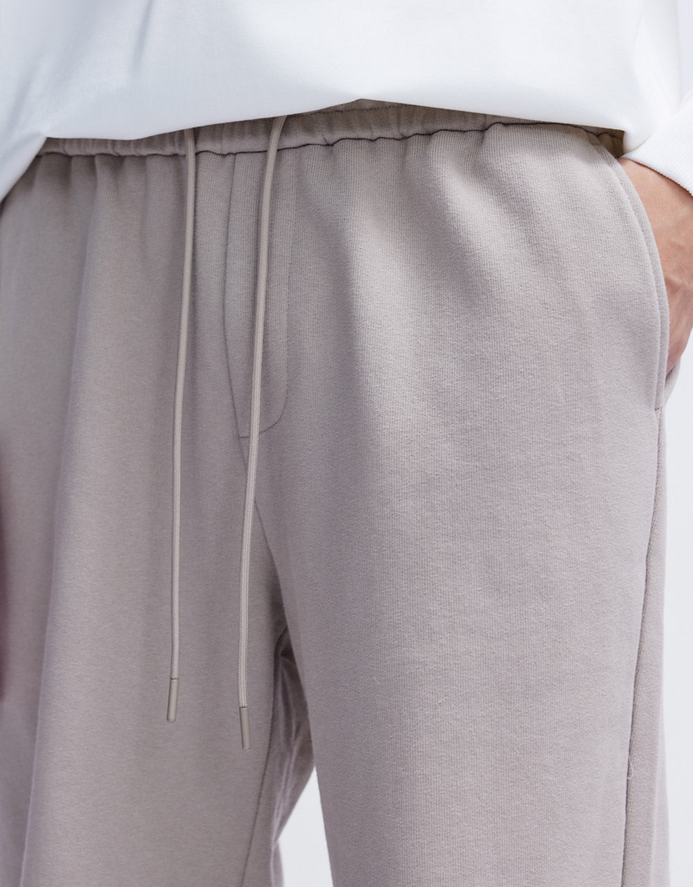 Elastic Waist Straight Pants