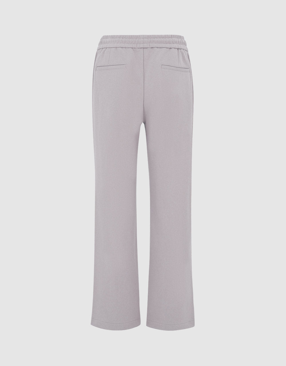 Elastic Waist Straight Pants
