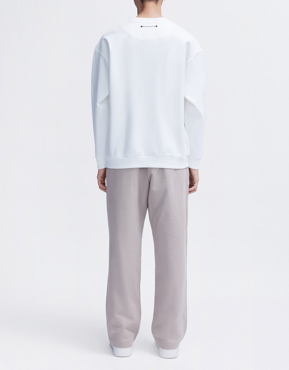 Elastic Waist Straight Pants