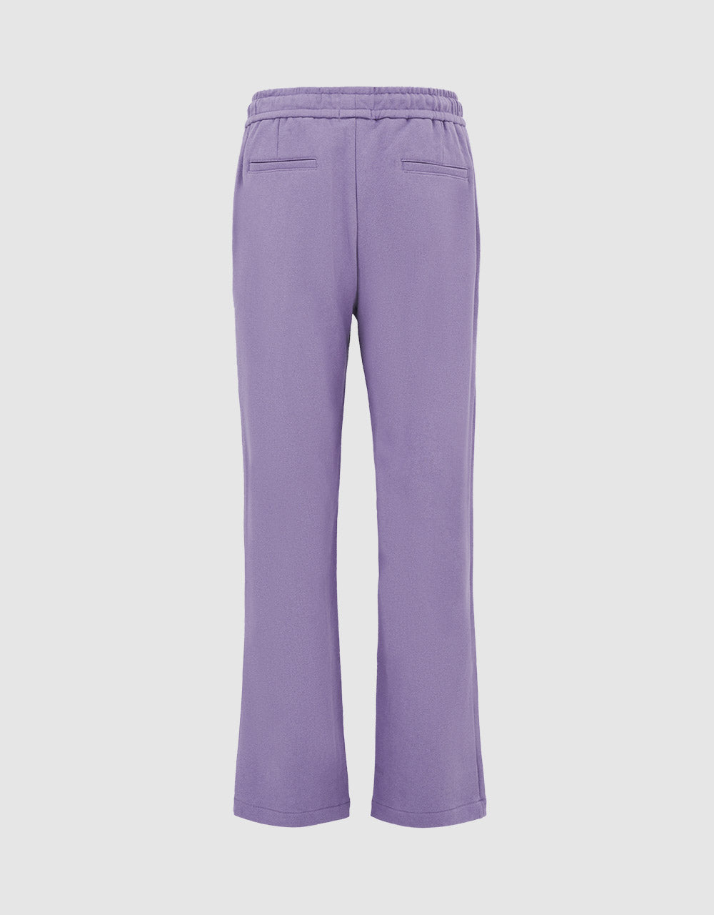 Elastic Waist Straight Pants