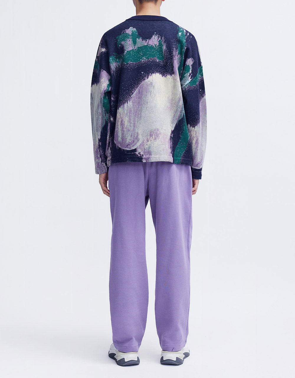 Elastic Waist Straight Pants