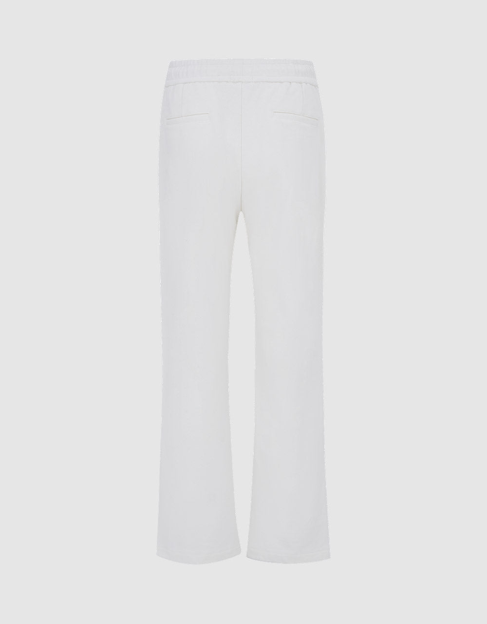 Elastic Waist Straight Pants