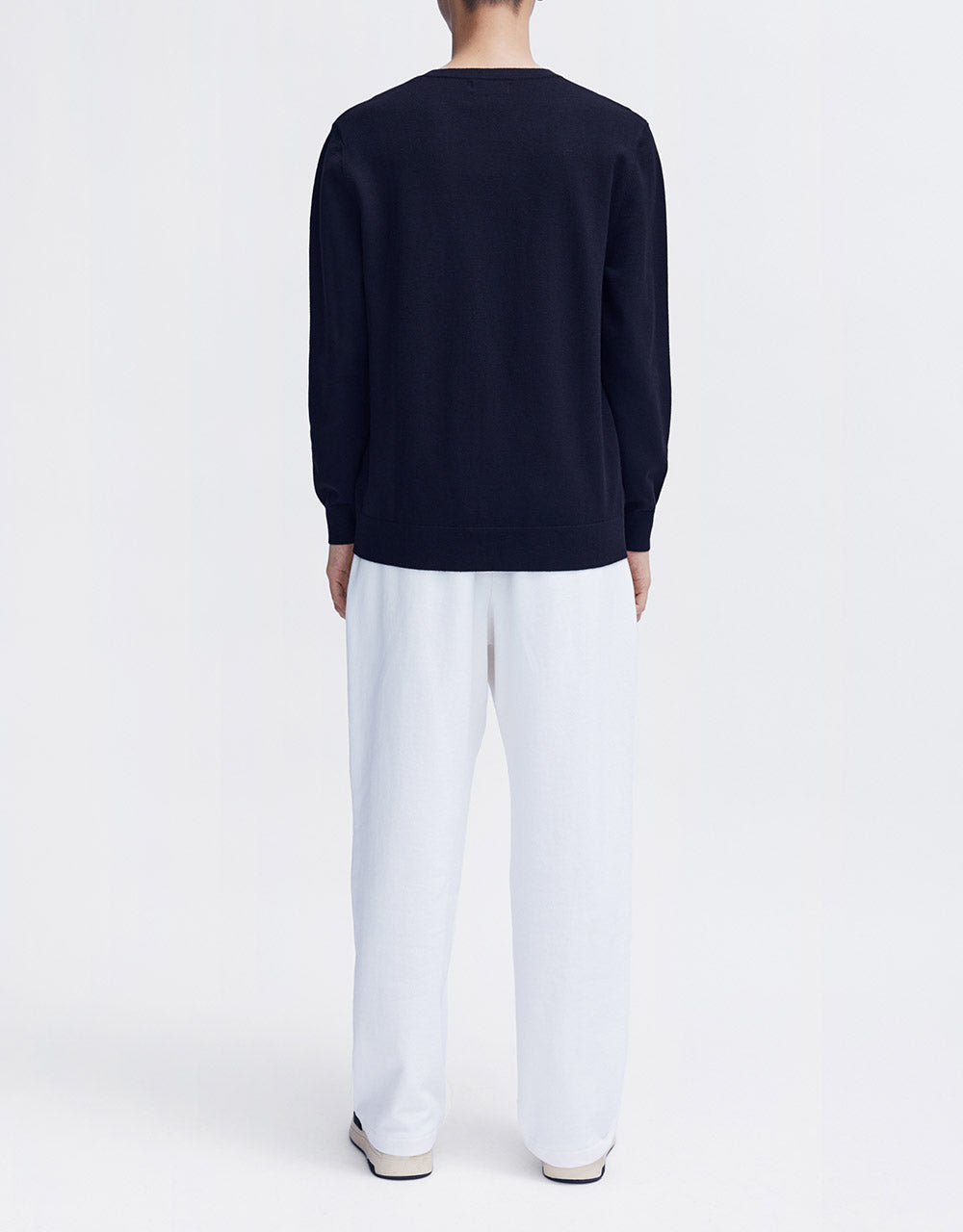 Elastic Waist Straight Pants