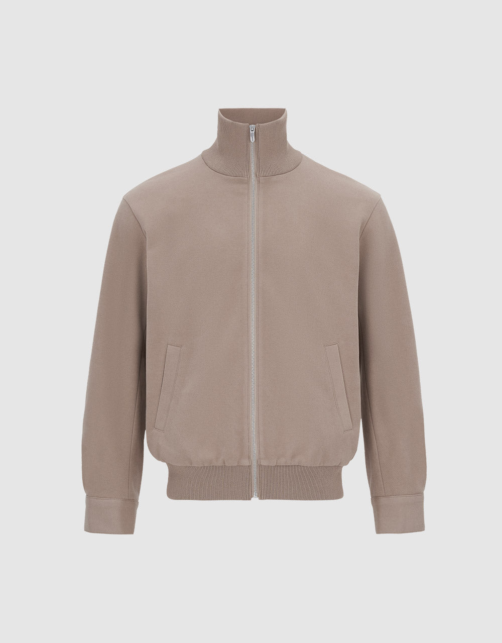 Contrast Hem Zip Up Jacket