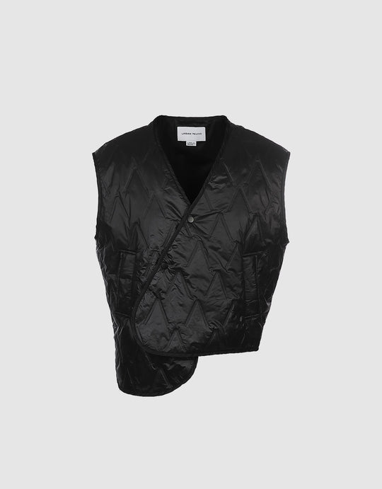 Asymmetrical Hem Puffer Vest