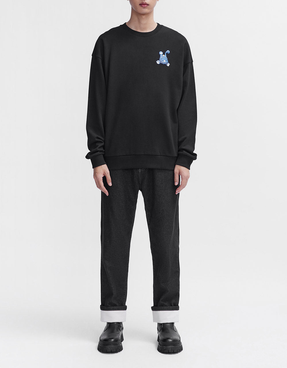 Roll Up Straight Jeans