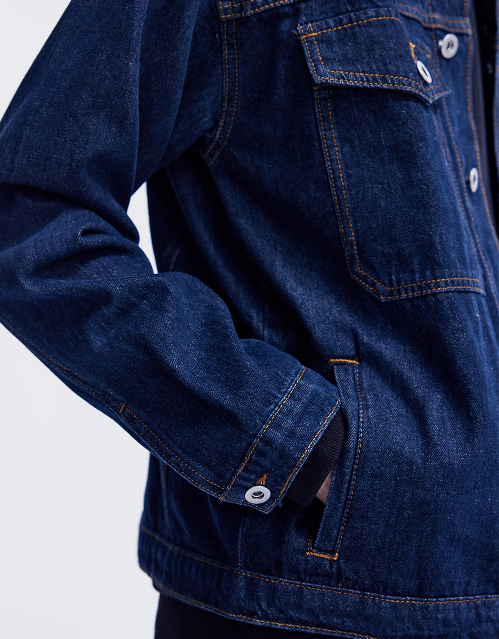 Contrast Stitch Denim Jacket