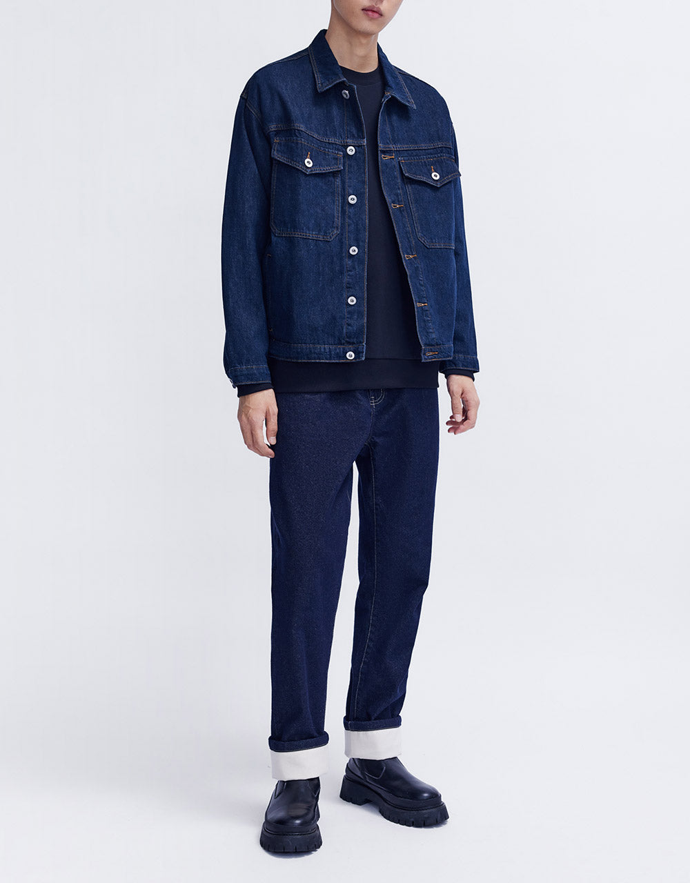 Contrast Stitch Denim Jacket