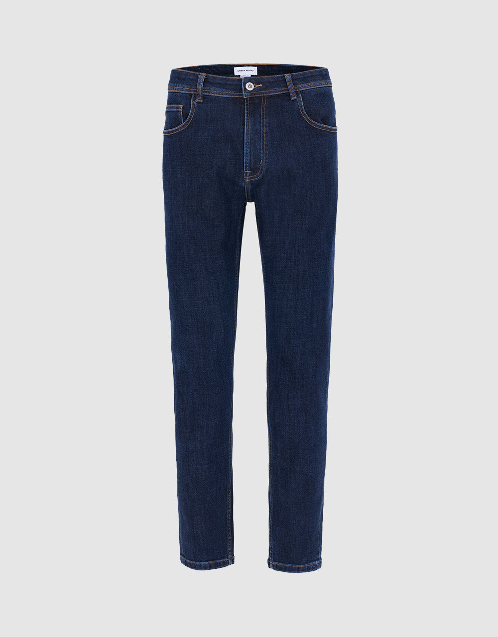 Mid Waist Straight Jeans