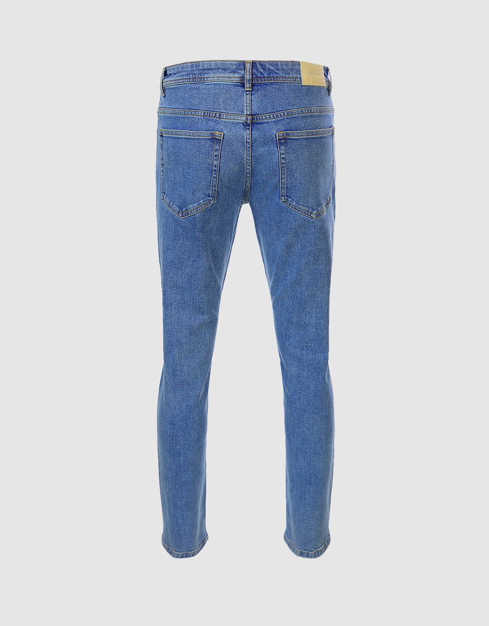 Mid Waist Straight Jeans