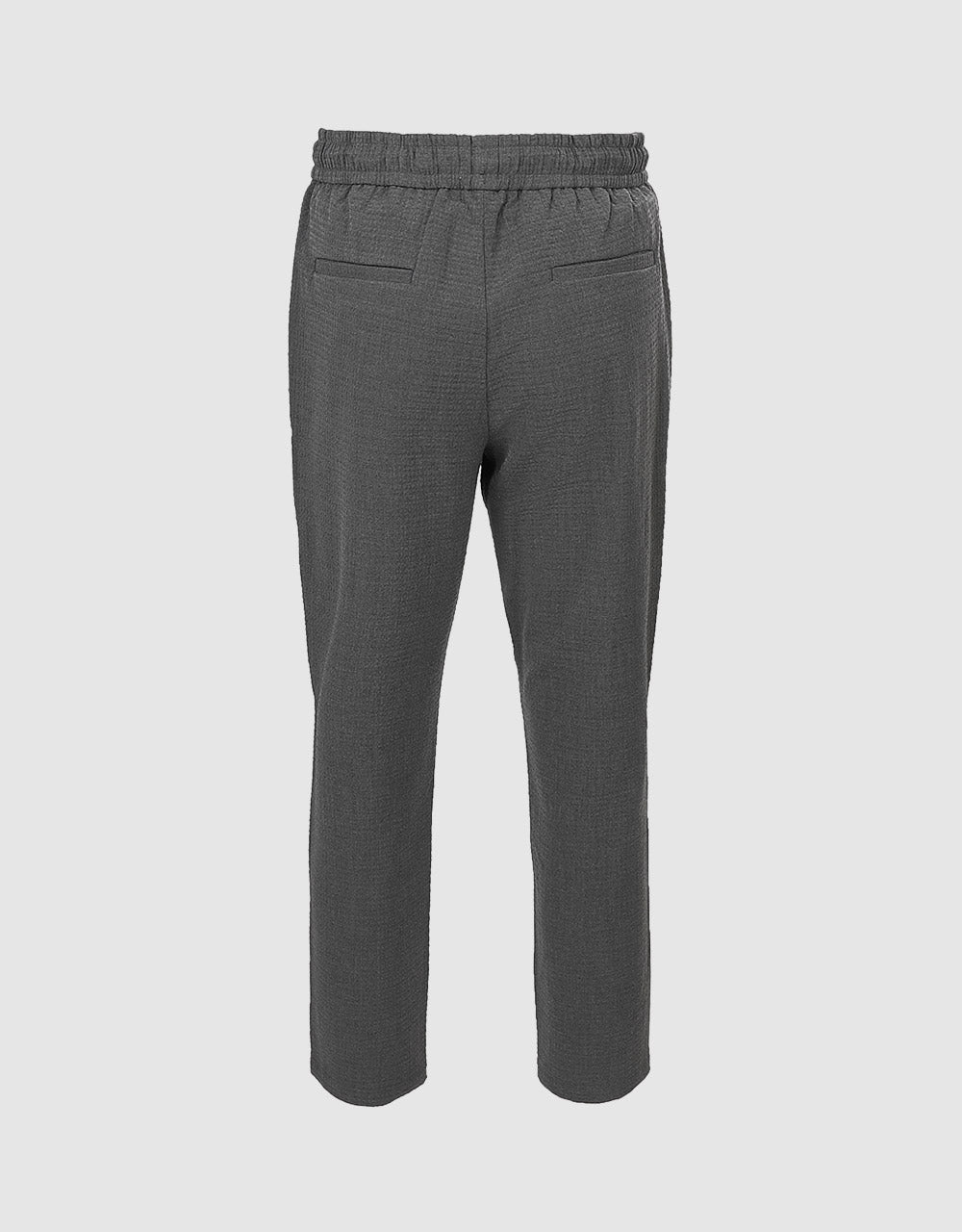 Elastic Waist Straight Pants