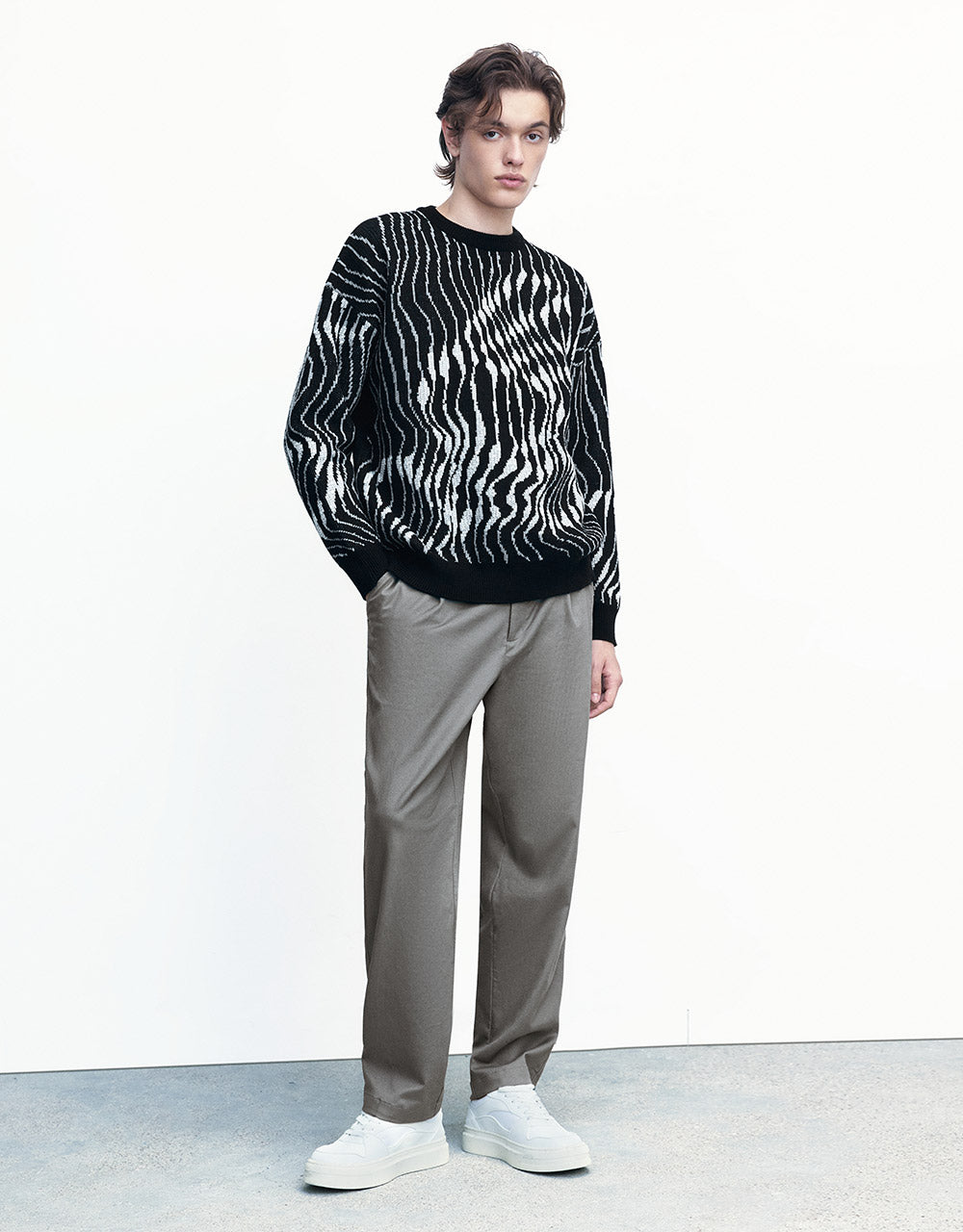 Mid Waist Straight Pants