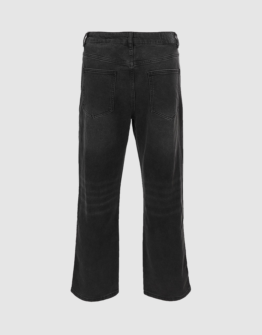 Contrast Stitch Straight Jeans