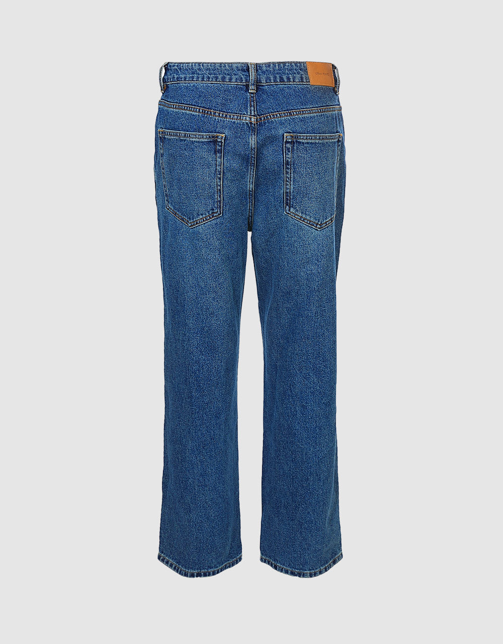 Mid Waist Straight Jeans